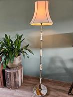 Vintage marmeren / onyx messing vloerlamp- staande lamp, 150 tot 200 cm, Gebruikt, Ophalen