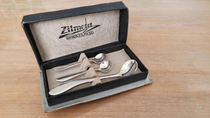 Gero Zilmeta Mini Lepel Setje in Originele Doos, Antiek en Kunst, Antiek | Bestek, Ophalen of Verzenden