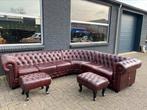 Prachtige zo goed als nieuw Chesterfield hoekbank oxblood, Leer, Ophalen of Verzenden, 75 tot 100 cm, Zo goed als nieuw