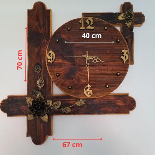 Klok van een oud bord, Huis en Inrichting, Woonaccessoires | Klokken, Nieuw, Wandklok, Analoog, Ophalen of Verzenden