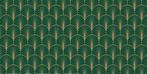 Groen art deco behang, Huis en Inrichting, Ophalen, Minder dan 10 m², Groen, Art deco