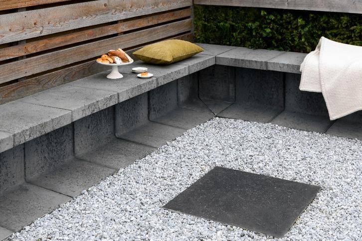 U-elementen Blok Grijs 20% Korting, Optie: Corten, antraciet, Tuin en Terras, Tegels en Klinkers, Nieuw, Overige typen, Beton