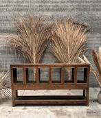 Oud houten winkelmeubel met glazen bakken voor kruiden, Ophalen of Verzenden