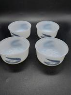 4 kleine schaaltjes Arcopal France met afbeelding schelpdier, Antiek en Kunst, Ophalen of Verzenden