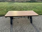 Gietijzeren industriële tafel, Huis en Inrichting, Tafels | Eettafels, Ophalen, Gebruikt, 100 tot 150 cm, Eikenhout