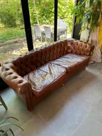 Chesterfield bank 2,5 persoons, Ophalen, Gebruikt, Tweepersoons, Leer