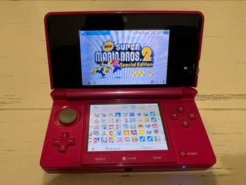 Nintendo 3DS Roze metallic met veel spellen zgan compleet beschikbaar voor biedingen