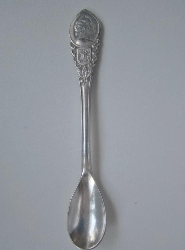 verzilverd lepeltje inhuldiging Koningin Juliana 1948  [32], Verzamelen, Porselein, Kristal en Bestek, Gebruikt, Bestek, Metaal