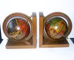 Boekensteun Hout / Boekensteunen wereldbol / globe, Ophalen of Verzenden