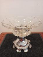 Antieke Kristal met Zilver Fruitschaal Jaar 1874, Ophalen of Verzenden