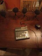 Opnameset - Xenyx 1202 met 4 devine m-mic microfoons, Ophalen of Verzenden, Zo goed als nieuw, 10 tot 20 kanalen, Microfooningang