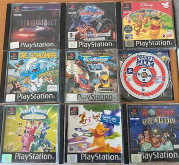 9x Actie en avontuur games (PlayStation 1) beschikbaar voor biedingen