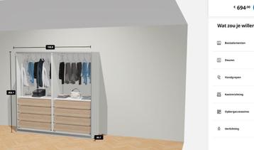 IKEA PAX kledingkast 200x60x201 cm met schuifdueren beschikbaar voor biedingen