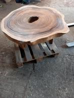 Unieke boomstam salontafel, Huis en Inrichting, Tafels | Salontafels, Ophalen