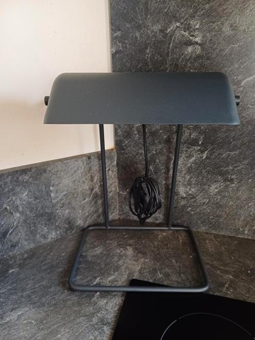 Zwarte tafel / bureau lamp "Bankier"., Huis en Inrichting, Lampen | Tafellampen, Zo goed als nieuw, Minder dan 50 cm, Ophalen of Verzenden