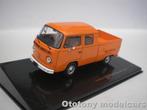 Vw Volkswagen T2B Pick-Up Dubbel Cabine 1982 Oranje 1/43 Ixo, Hobby en Vrije tijd, Modelauto's | 1:43, Ophalen of Verzenden, Nieuw