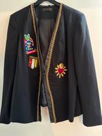 Carnavalsjasje zwart  oeteldonk  Maat M, Carnaval, Maat 48/50 (M), Ophalen of Verzenden, Kleding