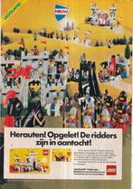 Retro reclame 1984 Lego riddertijd ridders aantocht herauten, Verzamelen, Overige typen, Ophalen of Verzenden