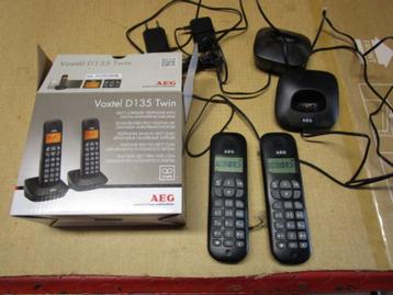 AEG Voxtel D135 - Duo DECT telefoon- Antwoordapparaat- Zwart beschikbaar voor biedingen