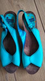 Poco loco klompjes turquoise 39, Poco loco, Sandalen of Muiltjes, Ophalen of Verzenden, Zo goed als nieuw