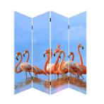 Canvas Kamerscherm met Flamingo Design, Antiek en Kunst, Kunst | Schilderijen | Modern, Ophalen