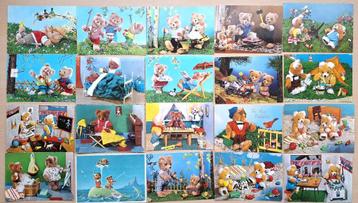 28 ansichtkaarten met knuffelberen - 1970 beschikbaar voor biedingen