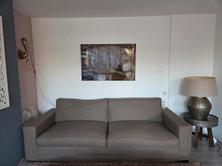 Mooie 2-zits bank - Stof, Huis en Inrichting, Banken | Bankstellen, Gebruikt, Rechte bank, Tweepersoons, 250 tot 300 cm, 100 tot 125 cm