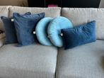 Sierkussens dutch decor, Huis en Inrichting, Woonaccessoires | Kussens, Ophalen, Zo goed als nieuw, Blauw, Vierkant