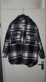 Zwart geruite jas mt.M, Maat 38/40 (M), H&M, Zwart, Ophalen of Verzenden