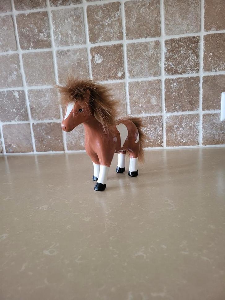 Spaarpot Paard met Echte Haren - Zo Goed Als Nieuw, Verzamelen, Dierenverzamelingen, Zo goed als nieuw, Beeldje of Figuurtje, Paard