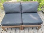 Ikea Applaro 2 zits incl zwarte Ikea Kungso kussens, Tuin en Terras, Ophalen, Zo goed als nieuw, Hout, 2 zitplaatsen