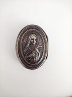 Antiek religieus rozenkrans doosje afbeelding Theresia, Antiek en Kunst, Verzenden