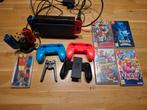 Nintendo Switch + 4 Games, Gebruikt, Online, 3 spelers of meer, Vanaf 7 jaar