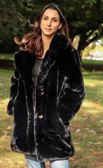 Heerlijke zachte, halflange jas in de kleur Zwart L/M, Nieuw, Ophalen of Verzenden, Zwart