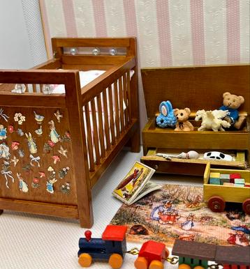 Schattige jongenskamer in Peter Rabbitstijl schaal 1.12 beschikbaar voor biedingen