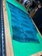 Blauw groen tuigleer 2 mm dik stug met krokodil print, Hobby en Vrije tijd, Stoffen en Lappen, Blauw, Leer of Kunstleer, Ophalen of Verzenden