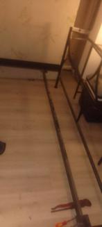 Hemelbed met verstelbare lattenbodem, Huis en Inrichting, Slaapkamer | Bedden, Gebruikt, Zwart, Tweepersoons, Ophalen of Verzenden