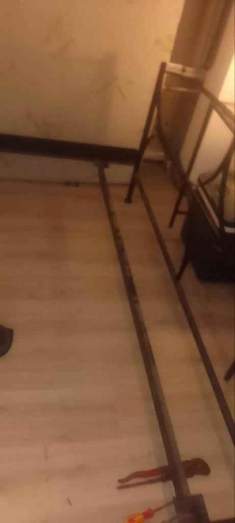 Hemelbed met verstelbare lattenbodem, Huis en Inrichting, Slaapkamer | Bedden, Gebruikt, Tweepersoons, 180 cm, 200 cm, Metaal