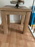 Massief eiken bijzet tafeltje 50x50 hoog 55 cm, Huis en Inrichting, Tafels | Sidetables, Ophalen, 50 tot 100 cm, Vierkant, Zo goed als nieuw