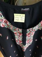 Prachtige strijkvrij geborduurde Bollywood kurti met lining, Maat 38/40 (M), Zwart, Nieuw, Ophalen of Verzenden