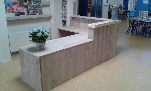 Winkelbalie, toonbank receptiebalie van steigerhout maatwerk, Huis en Inrichting, Kasten | Dressoirs, Nieuw, Ophalen