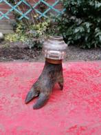 Antieke inktpot van everzwijnpoot, Ophalen of Verzenden