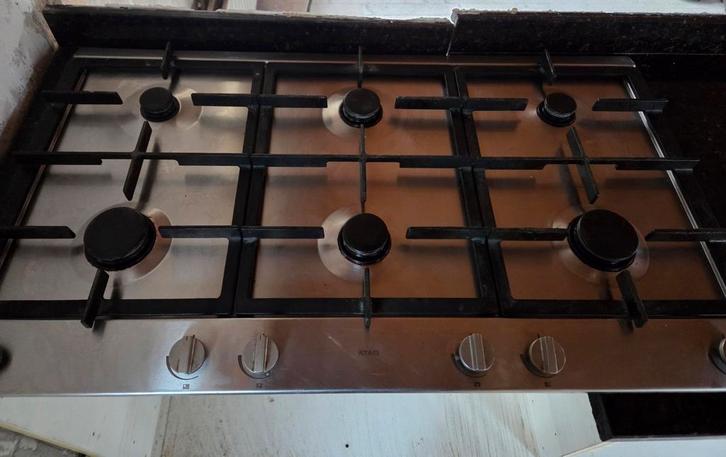 Atag 6-pits gaskookplaat, Witgoed en Apparatuur, Fornuizen, Inbouw, Gas, 5 kookzones of meer, Minder dan 85 cm, Ophalen