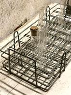 Brocante oud zinken rekje met vakjes, Ophalen of Verzenden