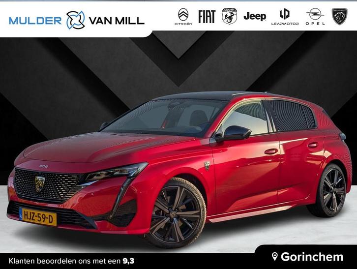 Peugeot 308 GT 1.2 Hybrid 136pk e-DCS6 | SCHUIF/KANTELDAK |, Auto's, Peugeot, Bedrijf, Te koop, 360° camera, ABS, Achteruitrijcamera