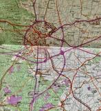 Plattegrond - VELUWE, ca 1974, Gelezen, Omnium Waalwijk, Verzenden, Landkaart