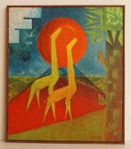 olieverf schilderij H.J. Wirken 1968., Antiek en Kunst, Kunst | Schilderijen | Klassiek, Ophalen of Verzenden