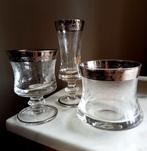 Set Murano Glazen Medici Platina Rand, Antiek en Kunst, Ophalen of Verzenden