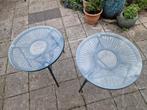 Bijzettafeltjes zo goed als nieuw, Tuin en Terras, Ophalen, Gebruikt, Overige materialen, 2 zitplaatsen
