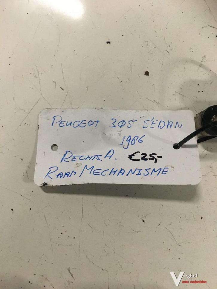 Peugeot 305 1985 Raammechanisme Rechtsachter, Auto-onderdelen, Ruiten en Toebehoren, Gebruikt, Ophalen of Verzenden